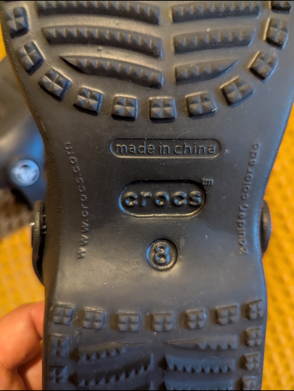 Crocs Women’s Black Slide Sandals, 8 - Picture 4 of 4